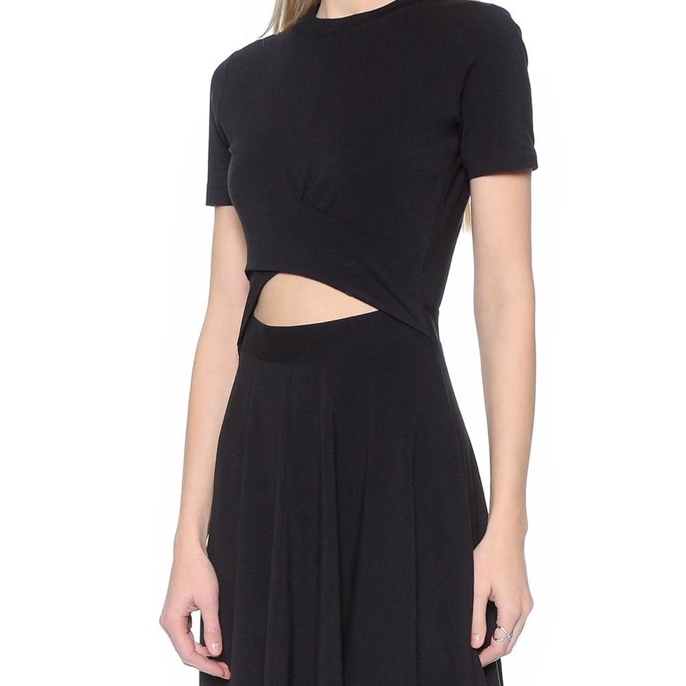 DKNY Black T-Shirt Dress w/ Cutout